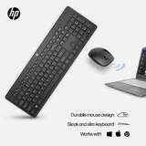 HP 230 Kablosuz Klavye Mouse Set Q İngilizce USB Siyah - görsel 3