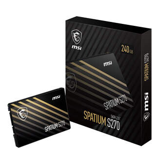MSI SSD SPATIUM S270 SATA 2.5” 480GB 500 MB/s Okuma 450 MB/s Yazma