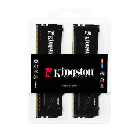 Kingston Beast RGB KF564C32BBEAK2-32TR 32GB (2x16GB) DDR5 6400MT/s CL32 Masaüstü Bellek