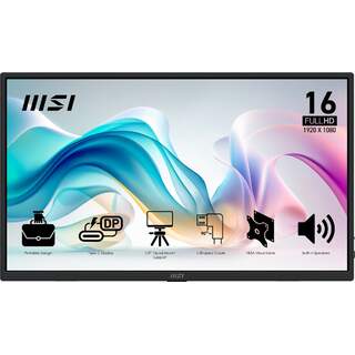 MSI PRO MP165 E6 15.6" FHD 1920x1080 IPS 60Hz 4ms USB-C Portatif Monitör