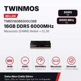 Twinmos VoltX 16GB DDR5 6000MHz CL36 Soğutuculu Siyah Masaüstü Bellek - görsel 2
