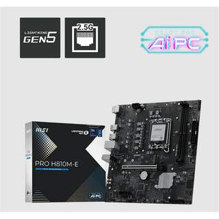 MSI PRO H810M-E Intel H810 DDR5 6400MT/s HDMI DisplayPort M.2 1851 Pin mATX Anakart