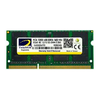 Twinmos MDD3L4GB1600N 4GB DDR3 1600MHz CL11 1.35V SODIMM Dizüstü Bellek