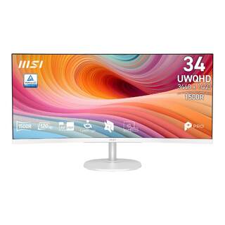 MSI 34" PRO MP341CQW E12 3440x1440 120Hz 1ms 1500R Curved VA FreeSync Premium Beyaz Monitör