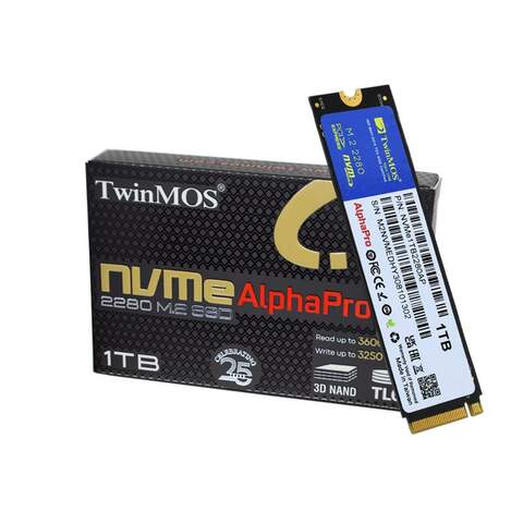 Twinmos AlphaPro NVMe1TB2280AP 1TB M.2 2280 PCIe NVMe 3600/3250MB/s SSD