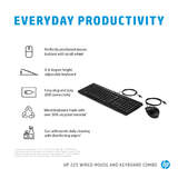 HP 225 Türkçe Kablolu Siyah Klavye Mouse Set - görsel 4