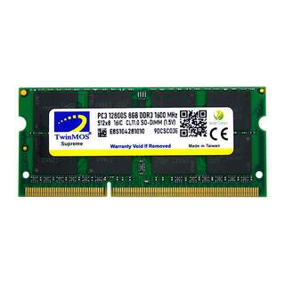 Twinmos Dizüstü Bellek MDD38GB1600N 8GB DDR3 1600MHz 1.5V SODIMM