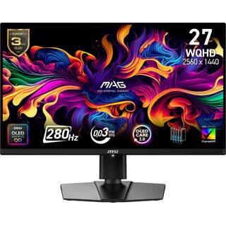 MSI MAG 271QP QD-OLED X28 26.5" 2560x1440 280Hz 0.03ms FreeSync Premium Pro Oyuncu Monitör