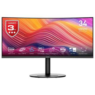 MSI 34" MODERN 3440x1440 (UWQHD) Curve 1500R VA 120Hz 1ms Adaptive-Sync Type-C Monitör