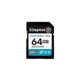 Kingston Canvas Go Plus SDG4/64GB 64GB SDXC Gen4 200MB/s C10 UHS-I U3 V30 Hafıza Kartı