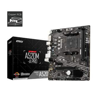 MSI A520M-A PRO AMD A520 AM4 DDR4 4600(OC) M.2 mATX Anakart