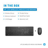 HP 230 Kablosuz Klavye Mouse Set Q İngilizce USB Siyah - görsel 4