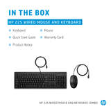 HP 225 Türkçe Kablolu Siyah Klavye Mouse Set - görsel 2