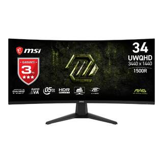 MSI MAG 346CQDF E20 34" UWQHD 3440x1440 200Hz 0.5ms 1500R Curved Gaming Monitör