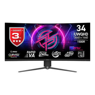 MSI MPG 346CQRF X24 34" 3440x1440 UWQHD 240Hz 0.5ms Curved Rapid VA Gaming Monitör