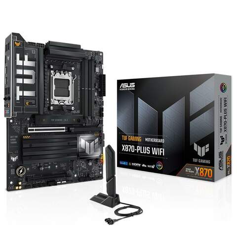 ASUS TUF GAMING X870-PLUS WIFI AMD X870 AM5 DDR5 8000MHz 4xM.2 USB4 ATX Anakart
