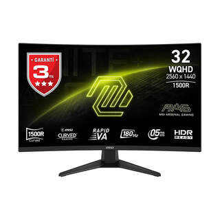 MSI MAG 321CQF E18 31.5" WQHD 2560x1440 180Hz 0.5ms Curve 1500R Rapid VA FreeSync Gaming Monitör