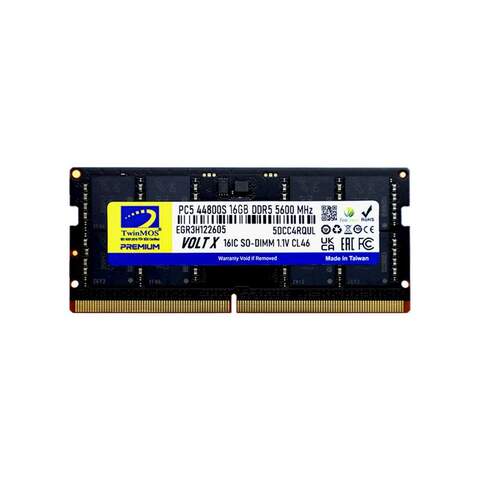 Twinmos Notebook RAM TMD516GB5600S46 16GB DDR5 5600MHz CL46 1.1V SODIMM Bellek