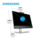 HP E24mv G4 23.8" FHD 1920x1080 60Hz IPS 5ms HDMI DP VGA USB Pivot Konferans Monitör - görsel 6
