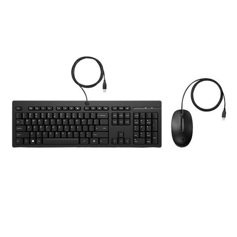 HP 225 Türkçe Kablolu Siyah Klavye Mouse Set