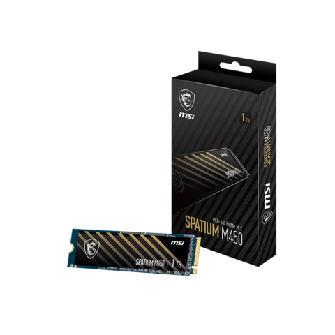 MSI SPATIUM M450 PCIe 4.0 NVMe M.2 1TB V1 3400/2400 MB/s SSD