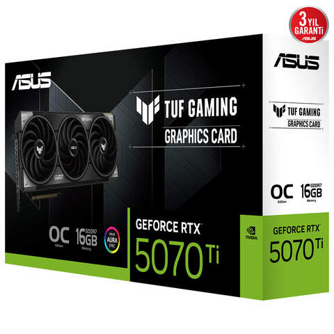 ASUS TUF-RTX5070TI-O16G-GAMING NVIDIA GeForce RTX 5070 Ti 16GB GDDR7 256-bit PCIe 5.0 OC Ekran Kartı
