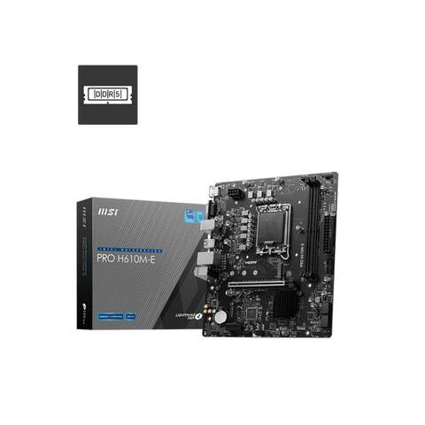 MSI PRO H610M-E Intel H610 DDR5 5600MHz 1700 Pin Micro ATX Anakart