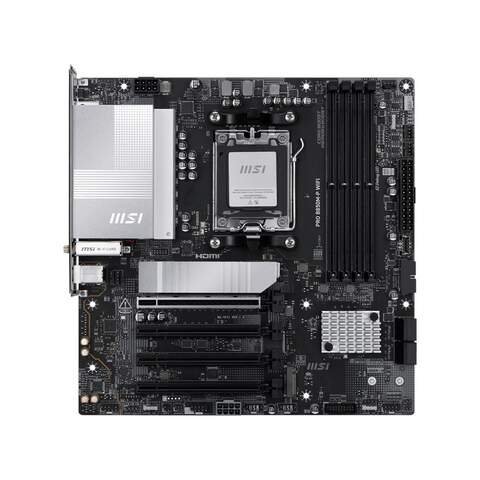 MSI PRO B850M-P WIFI AMD B850 AM5 DDR5 8200MHz(OC) 3x M.2 Wi-Fi 7 5G LAN mATX Anakart